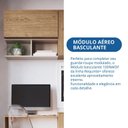 Ver imagem 5 de Módulo Aéreo 1 Porta Basculante Requinte+ 100% MDF Marrom/Macadâmia
