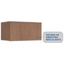 Ver imagem 3 de Módulo Aéreo 1 Porta Basculante Requinte+ 100% MDF Marrom/Macadâmia