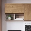 Ver imagem 4 de Módulo Aéreo 1 Porta Basculante Requinte+ 100% MDF Marrom/Macadâmia