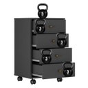 Ver imagem 1 de Mesa Auxiliar de Cabeceira Oakland 4 Gavetas com Rodízios Edecasamóveis