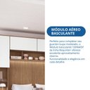 Ver imagem 7 de Módulo Aéreo 1 Porta Basculante Requinte+ 100% MDF Marrom/Macadâmia/Branco Line