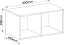 Ver imagem 4 de Módulo Aéreo 1 Porta Basculante Requinte+ 100% MDF Marrom/Macadâmia/Branco Line