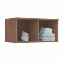 Ver imagem 2 de Módulo Aéreo 1 Porta Basculante Requinte+ 100% MDF Marrom/Macadâmia/Branco Line