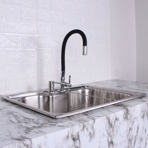 Kit Cuba Gourmet para Cozinha Aço Inox 304 60x42 + Acessórios + Torneira