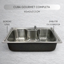 Ver imagem 4 de Kit Cuba Gourmet para Cozinha Aço Inox 304 60x42 + Acessórios + Torneira