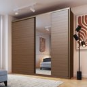 Ver imagem 1 de Guarda Roupa Casal com Espelho 260x229cm 2 Portas 6 Gavetas Malta