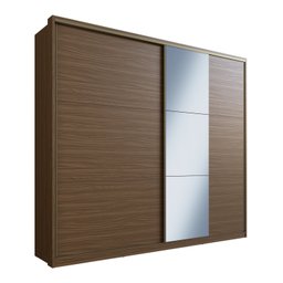 Guarda Roupa Casal com Espelho 260x229cm 2 Portas 6 Gavetas Malta  - 3