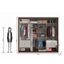 Ver imagem 4 de Guarda Roupa Casal com Espelho 260x229cm 2 Portas 6 Gavetas Malta