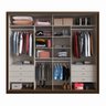 Guarda Roupa Casal com Espelho 260x229cm 2 Portas 6 Gavetas Malta  - 2