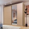 Guarda Roupa Casal com Espelho 260x229cm 2 Portas 6 Gavetas Malta  - 1