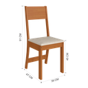 Ver imagem 2 de CONJUNTO DE SALA DE JANTAR PREDILLETA KARLA 1,10 C/4 CADEIRAS FREIJO OFF