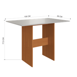 CONJUNTO DE SALA DE JANTAR PREDILLETA KARLA 1,10 C/4 CADEIRAS FREIJO OFF - 3