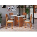 Ver imagem 1 de CONJUNTO DE SALA DE JANTAR PREDILLETA KARLA 1,10 C/4 CADEIRAS FREIJO OFF