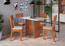 Ver imagem 1 de CONJUNTO DE SALA DE JANTAR PREDILLETA KARLA 1,10 C/4 CADEIRAS FREIJO OFF