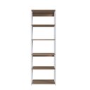 Ver imagem 4 de Closet Modulado Guarda Roupa Roupeiro Estante Quarto Casal 6 Prateleiras Branco Marrom Madeira