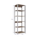Ver imagem 3 de Closet Modulado Guarda Roupa Roupeiro Estante Quarto Casal 6 Prateleiras Branco Marrom Madeira