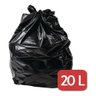 Saco de Lixo 20l Litros Preto Resistente - 100 Unidades Preto - 1