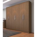 Ver imagem 1 de Guarda Roupa Casal 6 Portas 3 Gavetas Mônaco Marrom/Nogueira