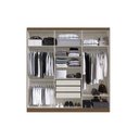 Ver imagem 2 de Guarda Roupa Casal 6 Portas 3 Gavetas Mônaco Marrom/Nogueira