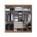Ver imagem 2 de Guarda Roupa Casal 237x233cm 6 Portas 3 Gavetas Mônaco 