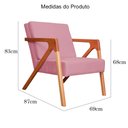 Ver imagem 6 de Poltrona Monalisa Suede Rosa - Vallisa Decor