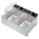Ver imagem 1 de Fritadeira Elétrica Dupla Saro 10 Litros 2 Cubas 6000w 220v Frd22