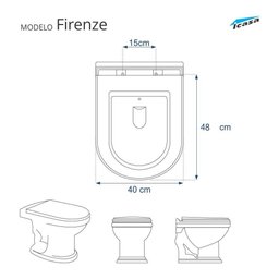 Assento Sanitário Poliester Decorado Firenze Branco com Borboleta para Vaso Icasa - 2