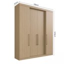 Ver imagem 4 de Guarda Roupa Casal 4 Portas e 4 Gavetas Berlim Cedro