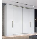 Ver imagem 1 de Guarda Roupa Casal 4 Portas 4 Gavetas Amsterdã Branco