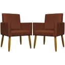 Ver imagem 1 de Kit 2 Poltronas Decorativas para Sala Mari Suede Pé Palito