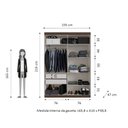 Ver imagem 4 de Guarda Roupa Solteiro 4 Portas 2 Gavetas Paris 