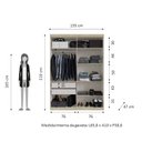 Ver imagem 4 de Guarda Roupa Solteiro 4 Portas 2 Gavetas Paris 