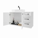 Ver imagem 5 de Gabinete para Banheiro com Cuba e Espelho Incluso Turin 80 - Avelato / Preto