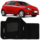 Ver imagem 2 de Jogo de Tapete Automotivo Carpete Hb20 2012 à 2019 Soft Logo Bordado Preto 5 Peças S/M SOFT PRETO 5 