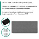 Ver imagem 5 de Cabeceira Painel Suspenso Casal 140 cm Luna Retangular Boucle Cinza Artte