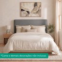 Ver imagem 7 de Cabeceira Painel Suspenso Casal 140 cm Luna Retangular Boucle Cinza Artte
