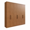Ver imagem 3 de Guarda Roupa Casal 228x233 6 Portas 2 Gavetas Bélgica Marrom/Carvalho Vermontt