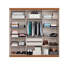 Guarda Roupa Casal 228x233 6 Portas 2 Gavetas Bélgica  - 2