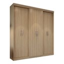 Ver imagem 3 de Guarda Roupa Casal 6 Portas 2 Gavetas Grécia Bege/Cedro
