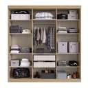 Ver imagem 2 de Guarda Roupa Casal 6 Portas 2 Gavetas Grécia Bege/Cedro
