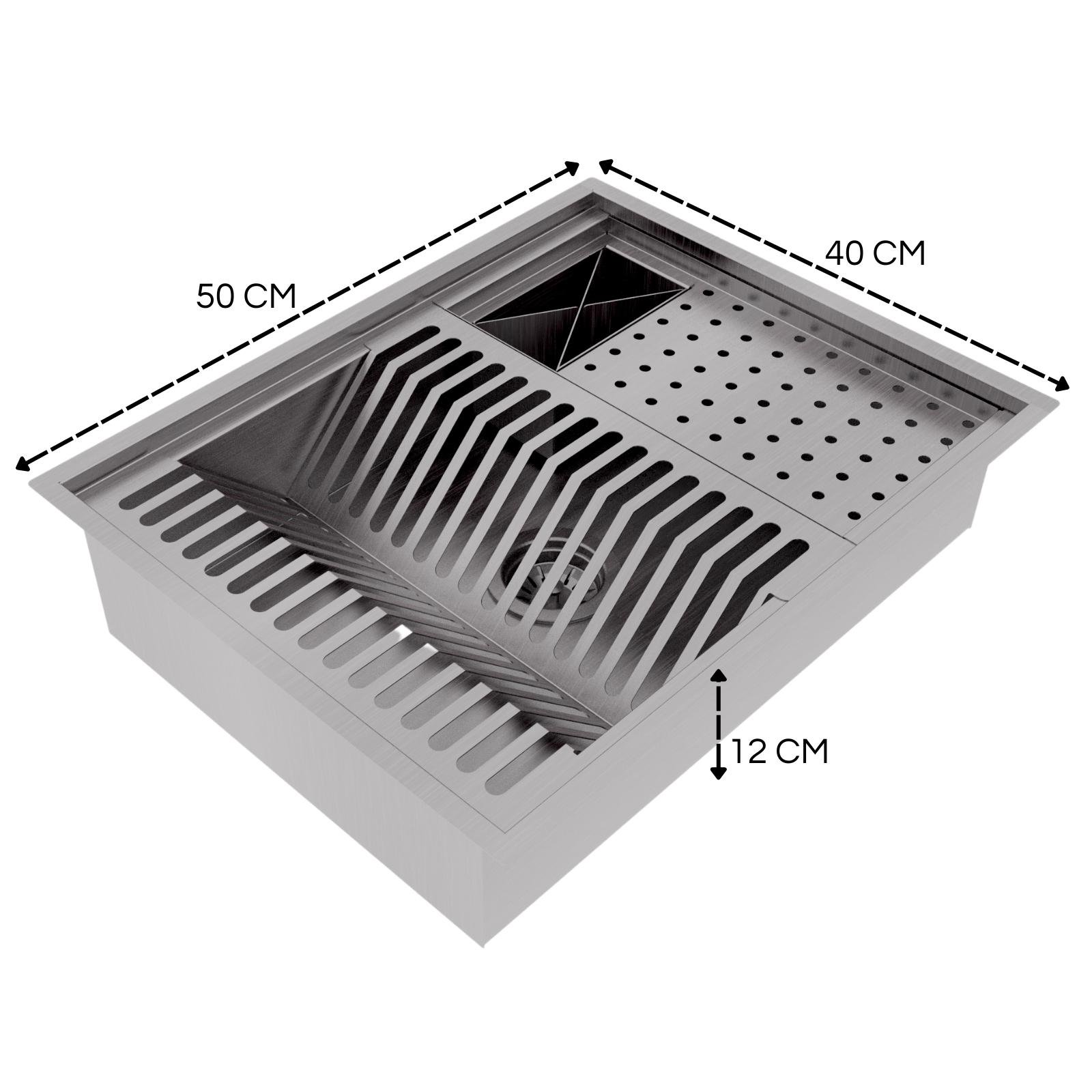 Calha Gourmet Escorredor Inox Tamanho 40x50 Cm Ecosul - 4