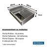 Calha Gourmet Escorredor Inox Tamanho 40x50 Cm Ecosul - 2