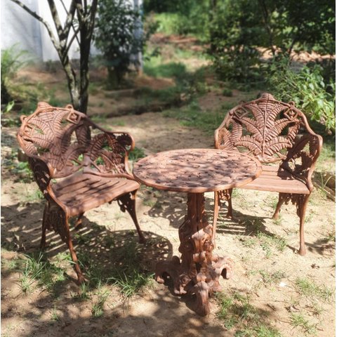 Conjunto de Jardim Casal em Ferro Fundido Pronto Artes