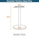 Ver imagem 2 de Base de Mesa de Jantar Redonda Pisa Beta Fratini 72 Cm (altura) em Aço Cor Preto com Disco Redondo