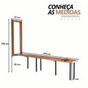 Ver imagem 3 de Conjunto Mesa Dobrável Retrátil de Parede com Bancos 2,75m Noronha