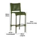Ver imagem 5 de 2 Banquetas Haiti em Corda Náutica Alumínio Balcão Edícula Cozinha Trama Original