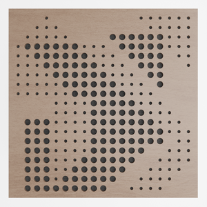 Painel Acústico Absorvedor Decorativo Skal01 60x60cm Maestra:nogal/preto