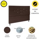 Ver imagem 4 de Cabeceira Cama Casal 140 Cm Virgínia Suede Marrom E-frame