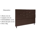 Ver imagem 5 de Cabeceira Cama Casal 140 Cm Virgínia Suede Marrom E-frame