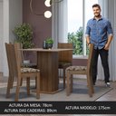 Ver imagem 5 de Conjunto Sala de Jantar Mesa Tampo de Madeira 4 Cadeiras Rustic/crema/bege Marrom Samara Madesa
